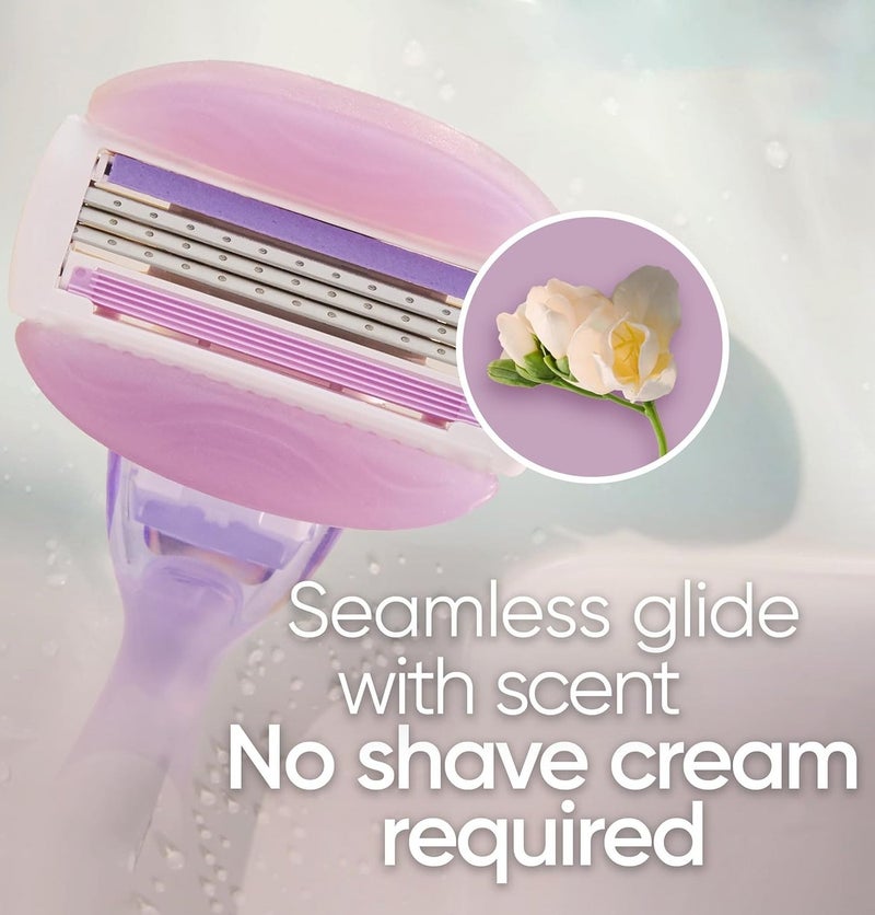 عبوات شفرات حلاقة جيليت فينوس كومفورت جلايد بريز النسائية، عبوة من 4 قطع في علبة واحدة - Image 3